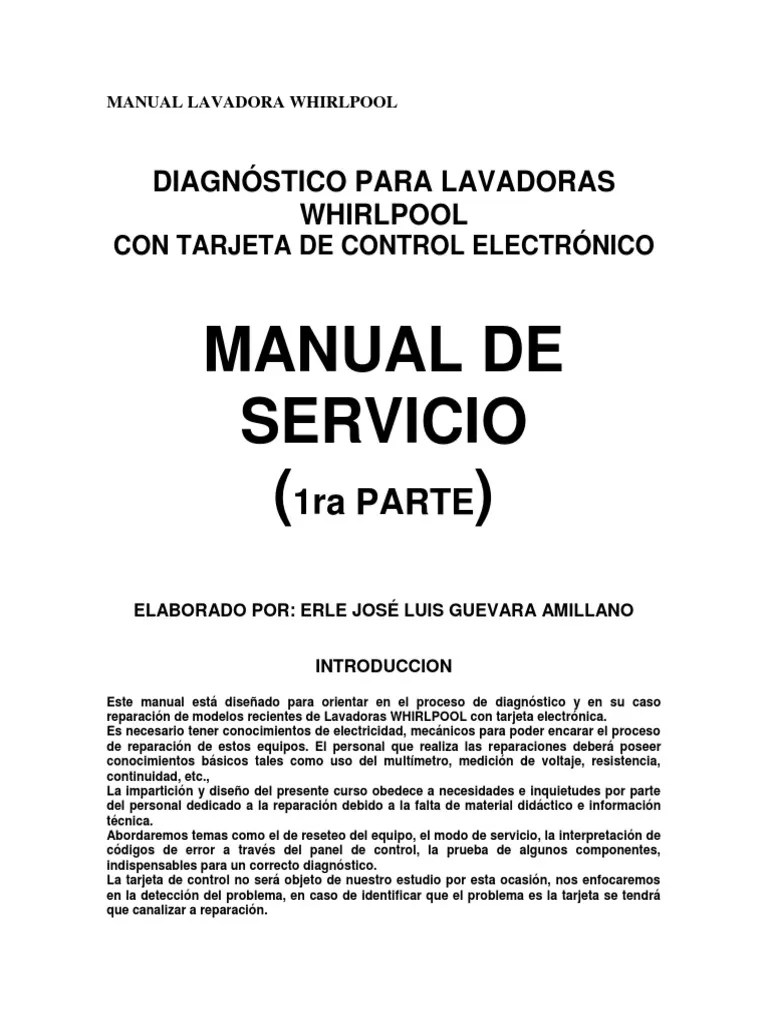 Manual Lavadora Whirlpool PDF | PDF | Diodo emisor de luz | Lavadora