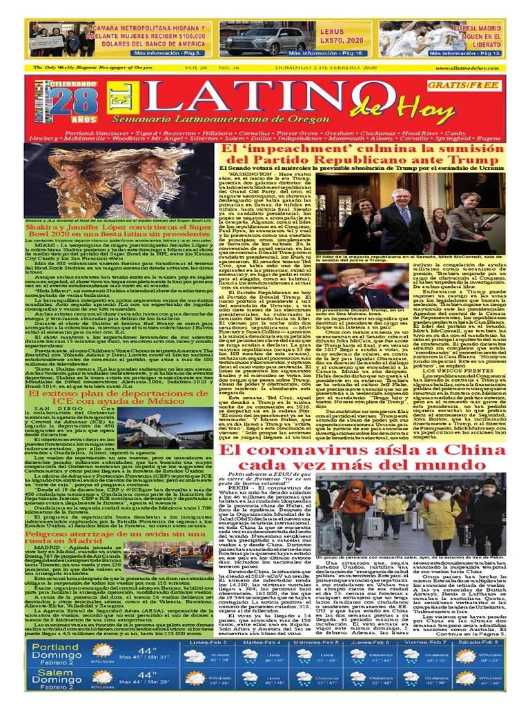 El Latino de Hoy Weekly Newspaper of Oregon 2022020 Partido