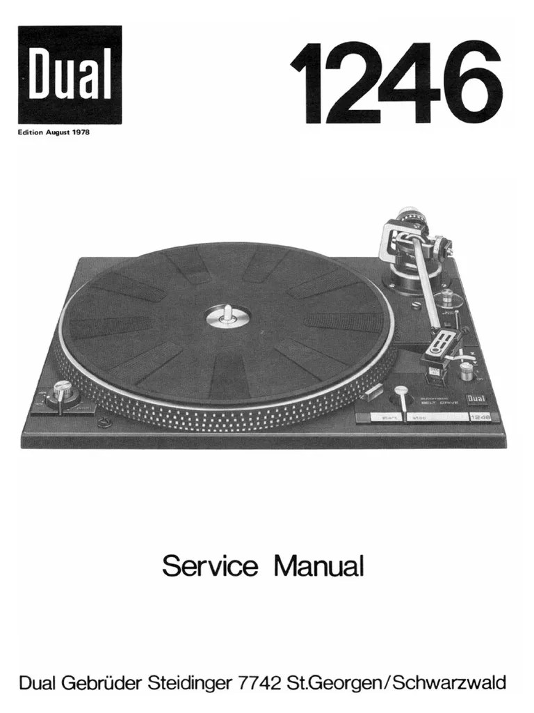 Dual 1246 Service Manual PDF | PDF