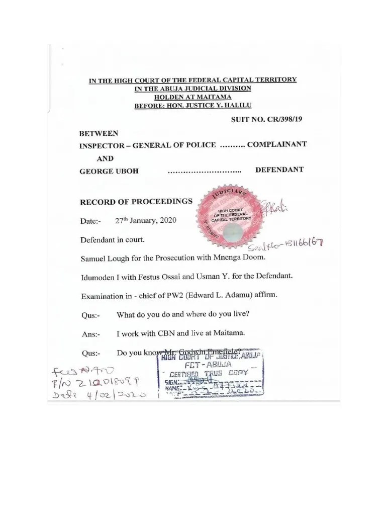 Record of Proceedings