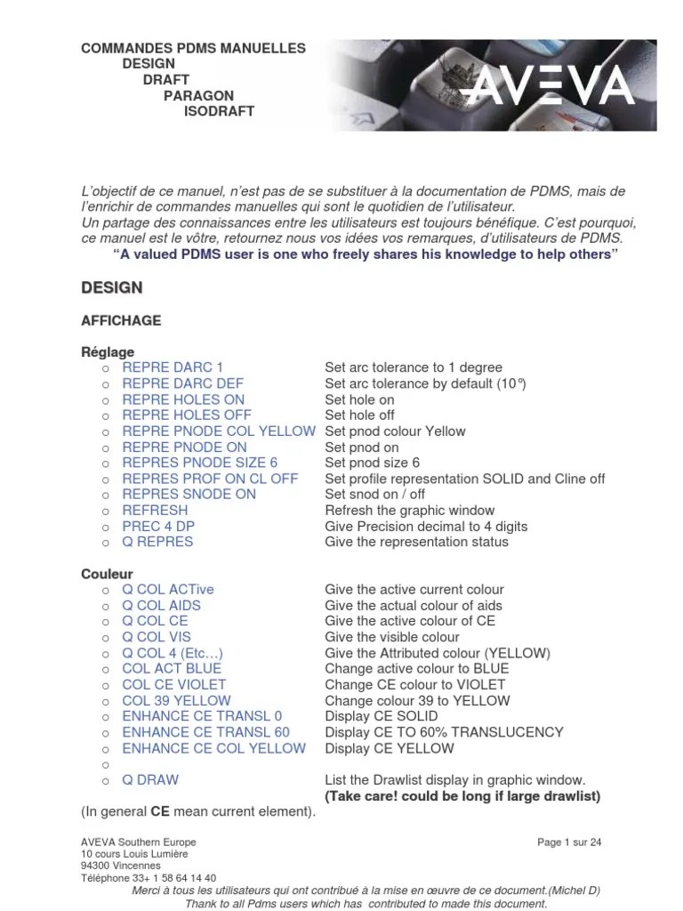 PDMS Commands Pipe (Fluid Conveyance) Mechanical Engineering
