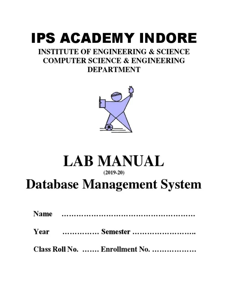 DBMS Lab Manual 2019 PDF Relational Database Sql