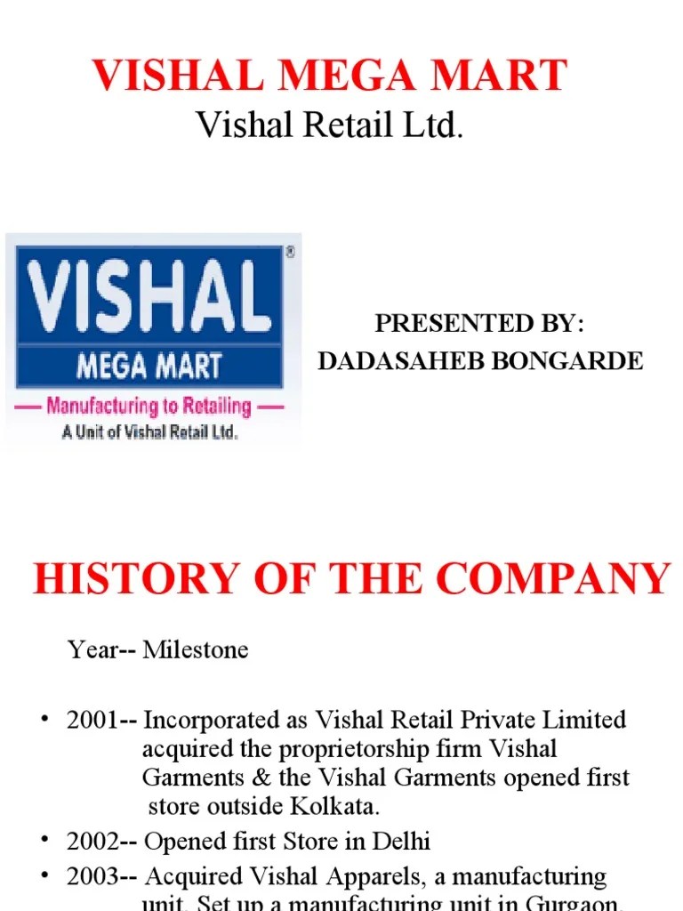 Vishal Mega Mart PDF Business Supply Chain