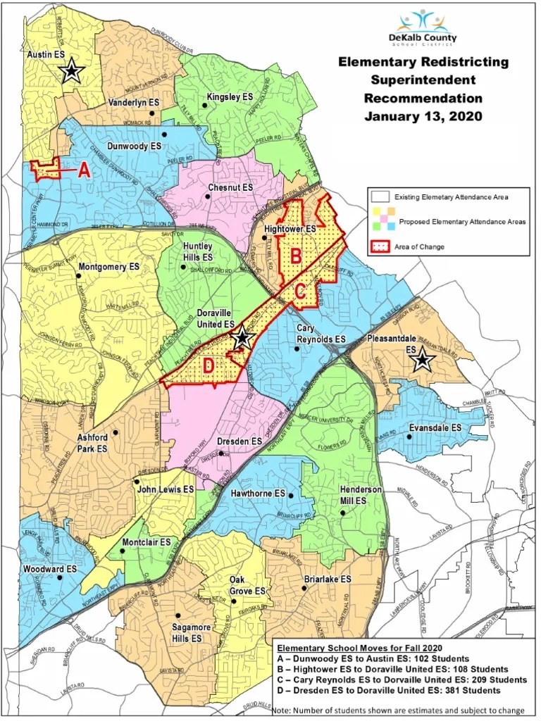 DeKalb Schools Redistricting Map