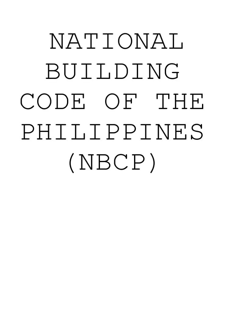 National Building Code of The Philippines PDF Government Business