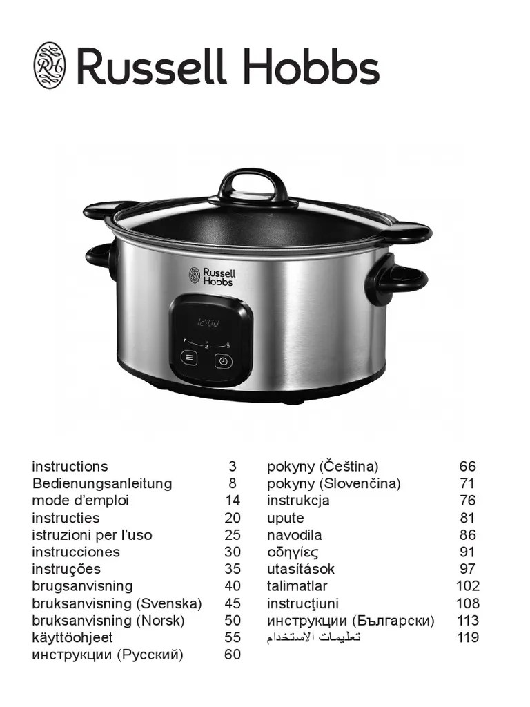 Russell Hobbs Maxicook Searing Slowcooker 6 L 22750 56 PDF PDF Slow