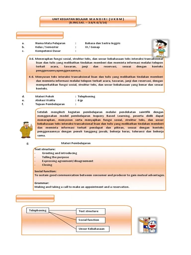Ukbm Sas Ing Kelas Xi KD 3.6 | PDF
