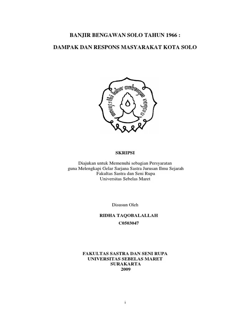 Skripsi Banjir 1966 | Pdf