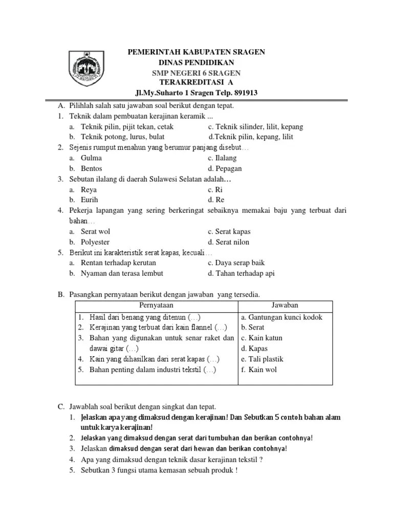 Prakarya KLS 7 | PDF