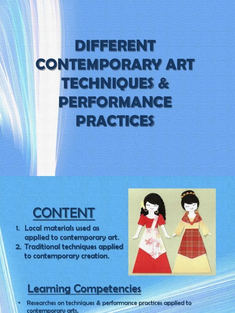 Contemporary Art Techniques & Performance Practices PDF