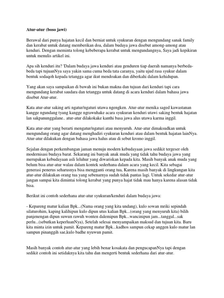 Nama Orang Dalam Bahasa Jawa