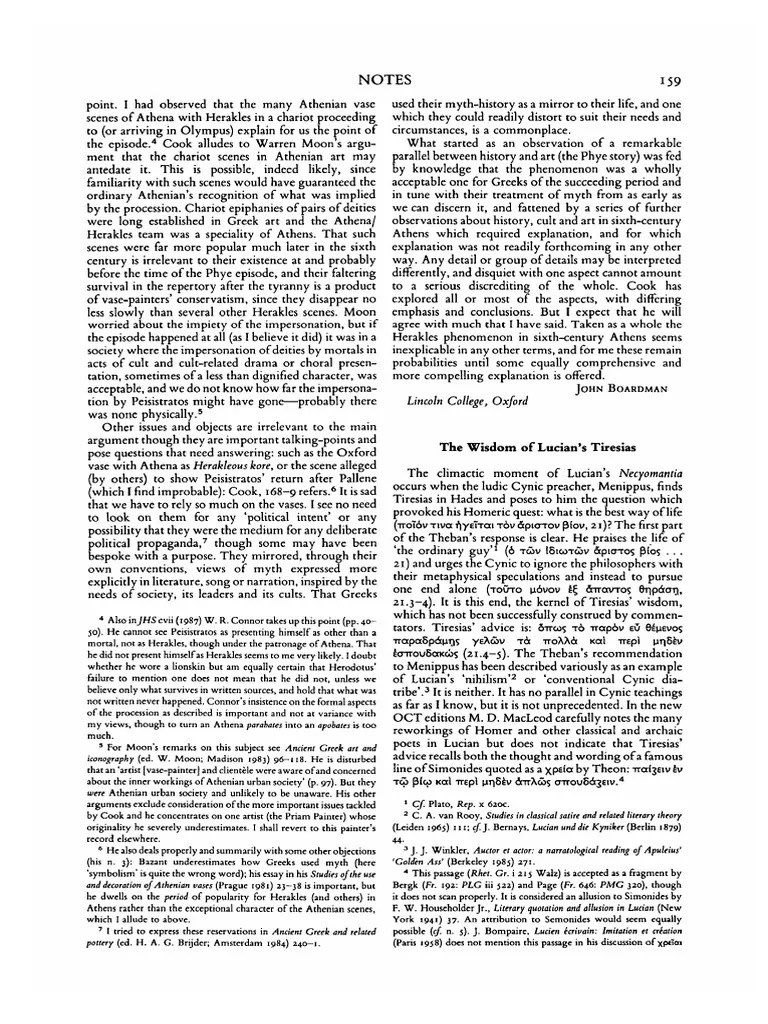 The Wisdom of Lucian's Tiresias PDF