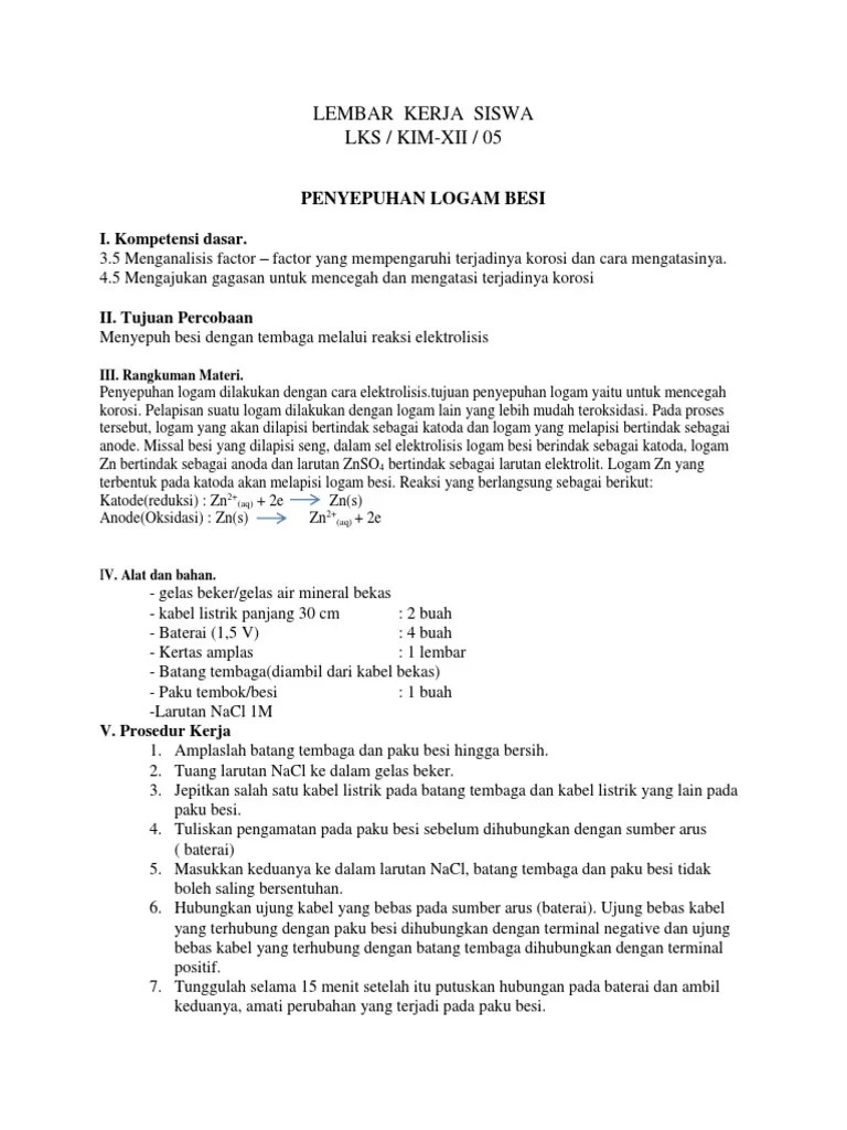 LKS Penyepuhan Logam Besi | PDF