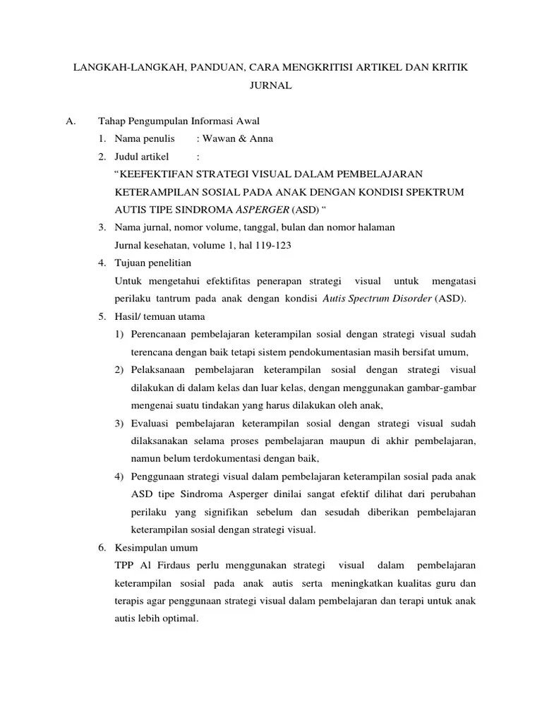 LANGKAH Kritik Jurnal | PDF