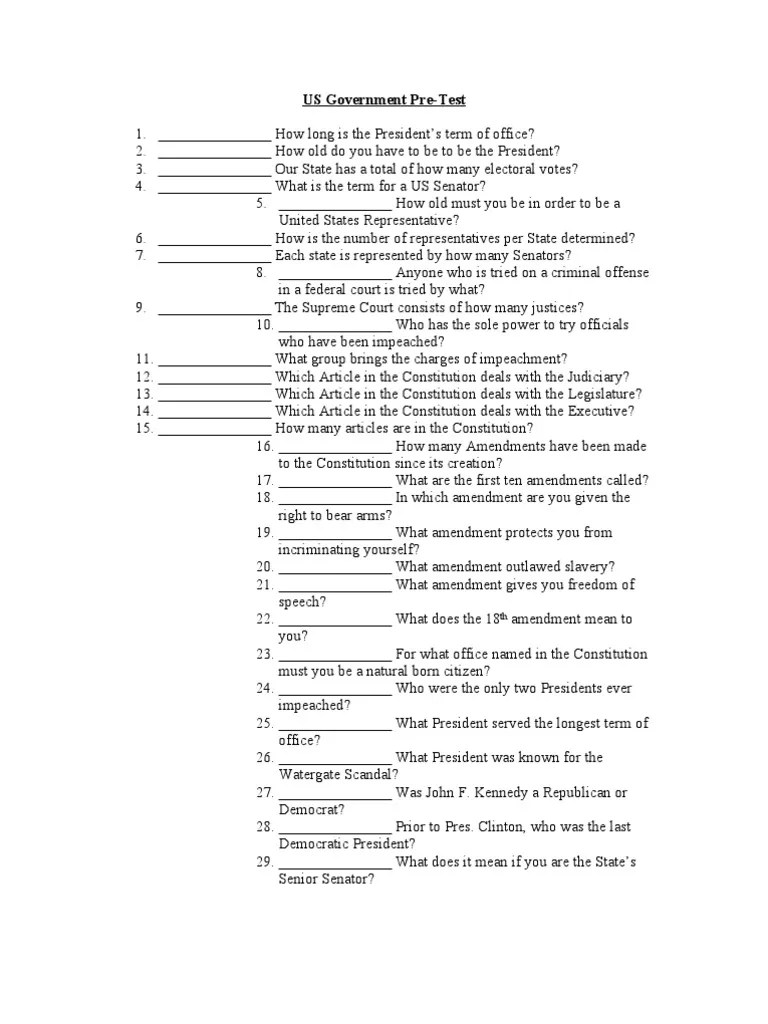 US Government PreTest PDF U.S. State United States House Of