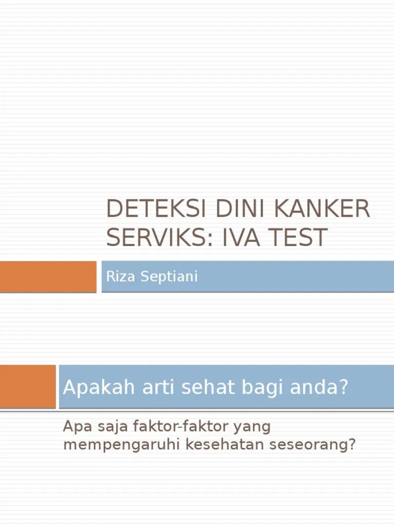 Kanker Seviks Dan IVA Test Penyuluhan | PDF