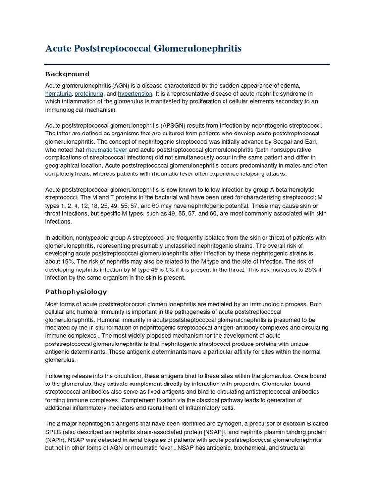 Acute Poststreptococcal Glomerulonephritis PDF