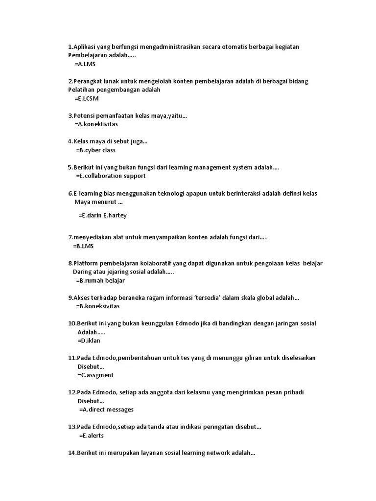 Berikut Ini Yang Bukan Fungsi Dari Learning Management System Adalah