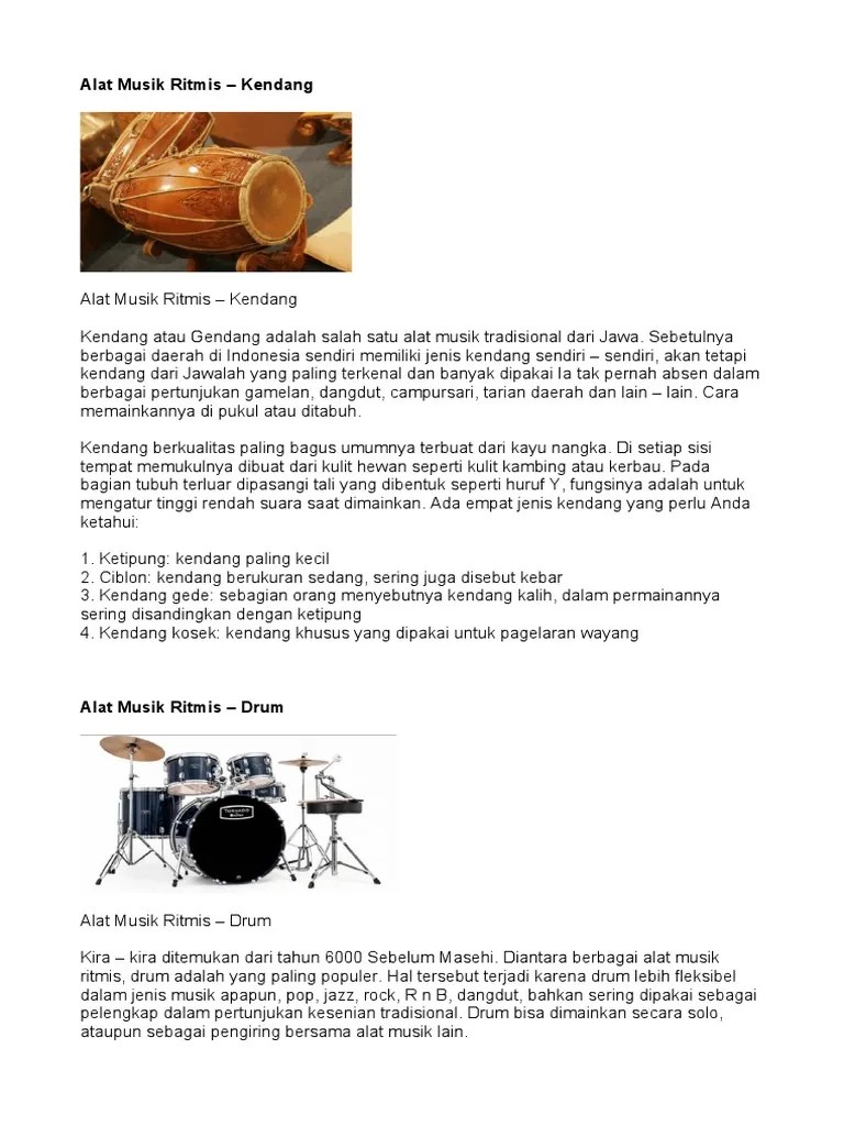 Alat Musik Ritmis | PDF