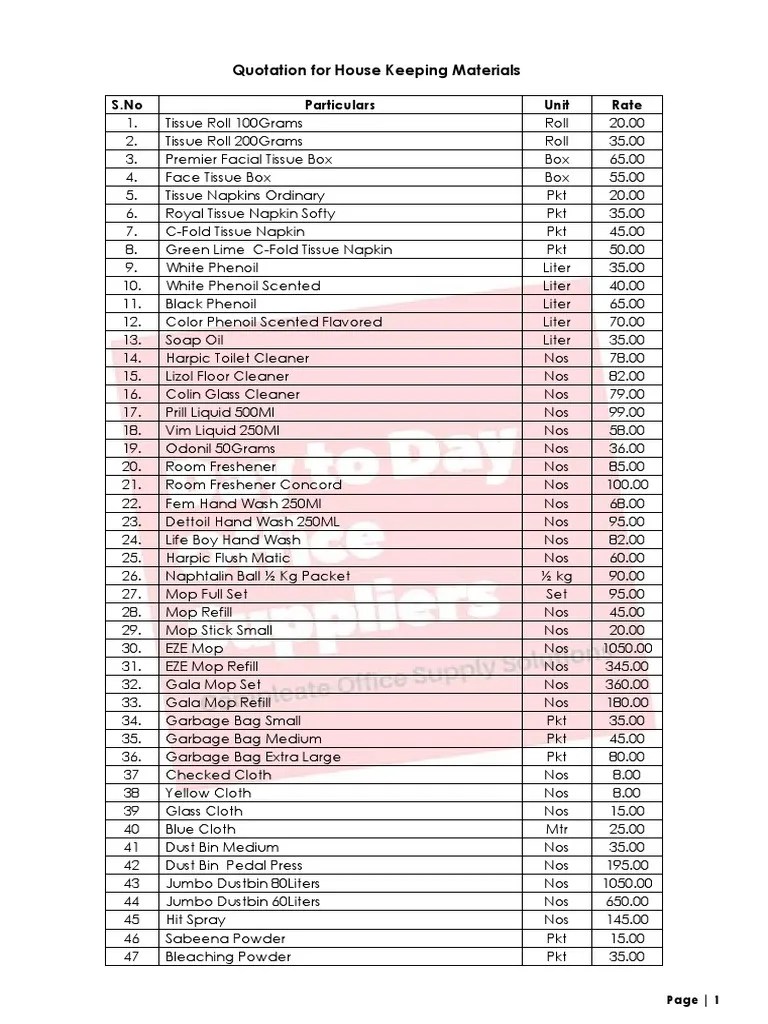 housekeeping_product__list Domestic Life Home