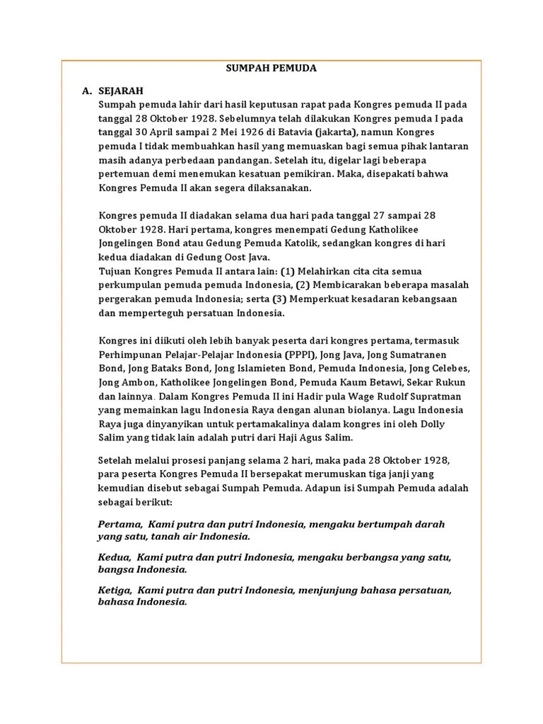 Sumpah Pemuda | PDF