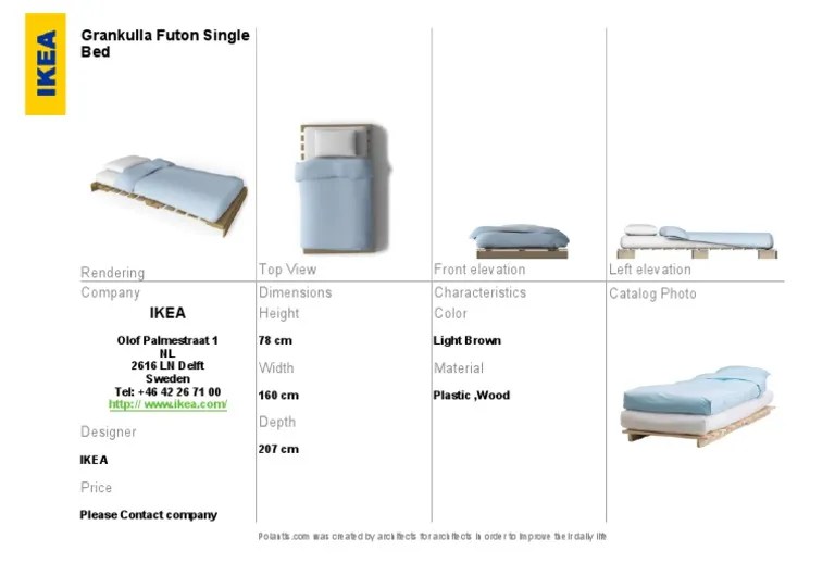 IKEAGrankulla Futon Single BedCAT PDF PDF