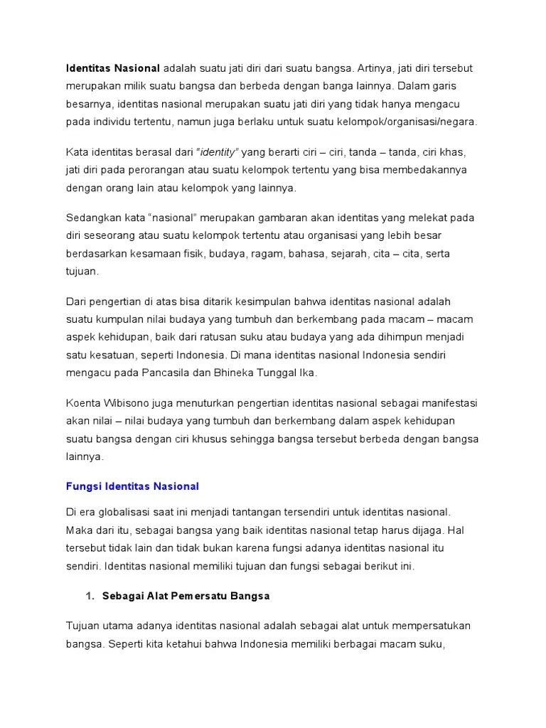 Identitas Nasional | PDF