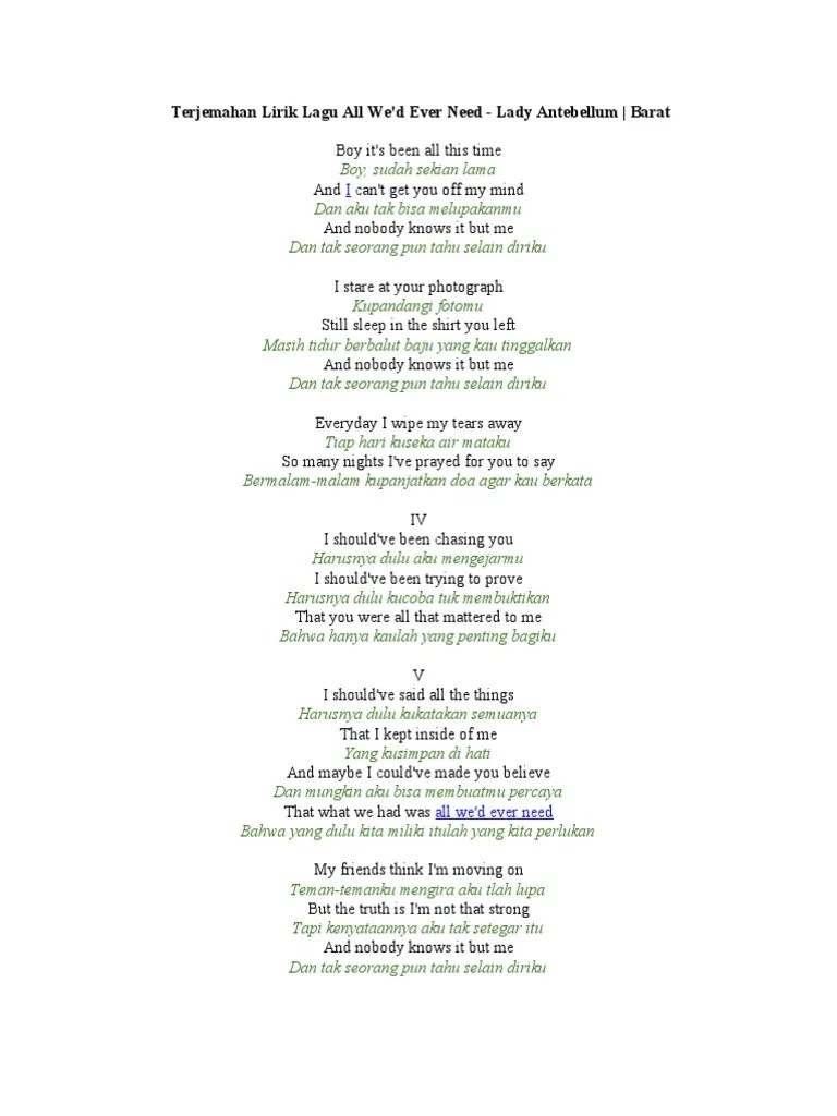 Photograph Lirik Terjemahan