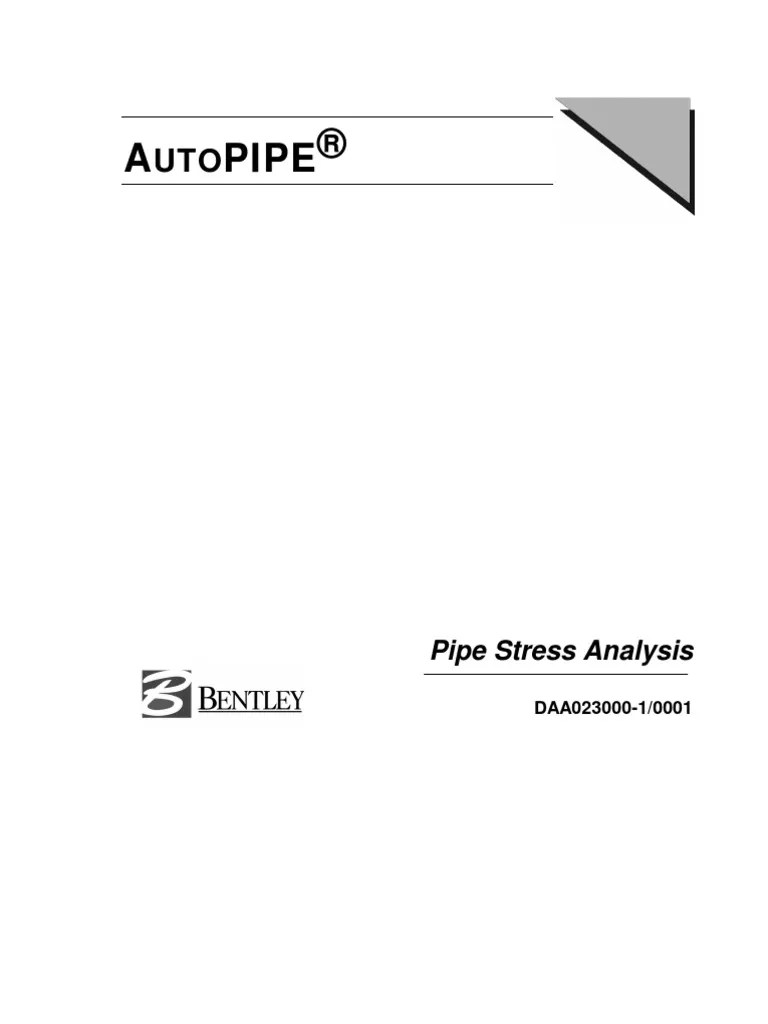 AutoPIPE Tutorial v6 3 PDF Microsoft Windows Pipe (Fluid Conveyance)