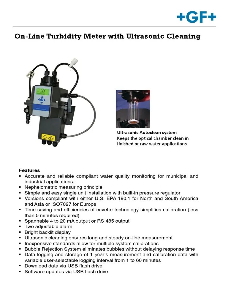 Turbidity Datasheet PDF PDF Calibration Backlight