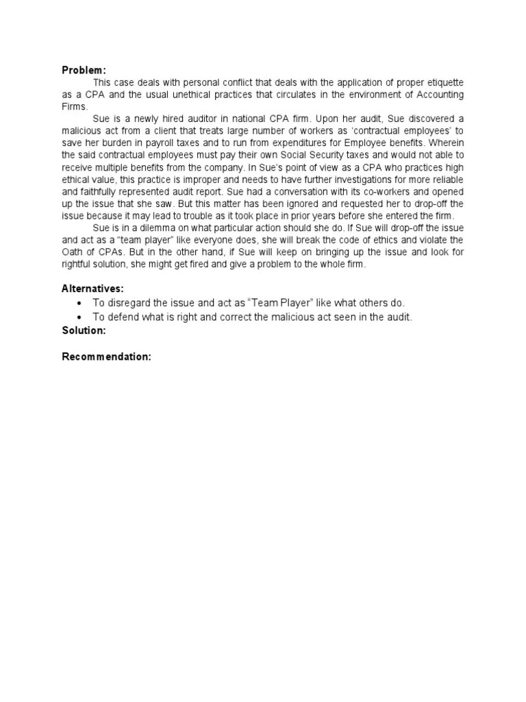 The Audit Case Study PDF