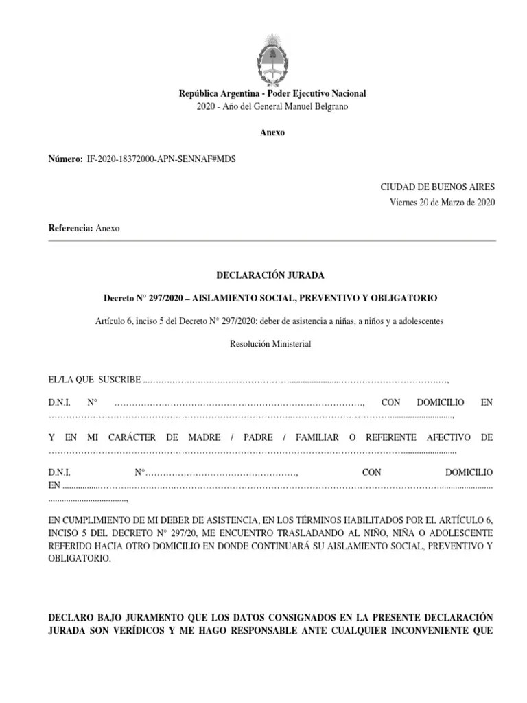 Declaración Jurada Argentina Gobierno