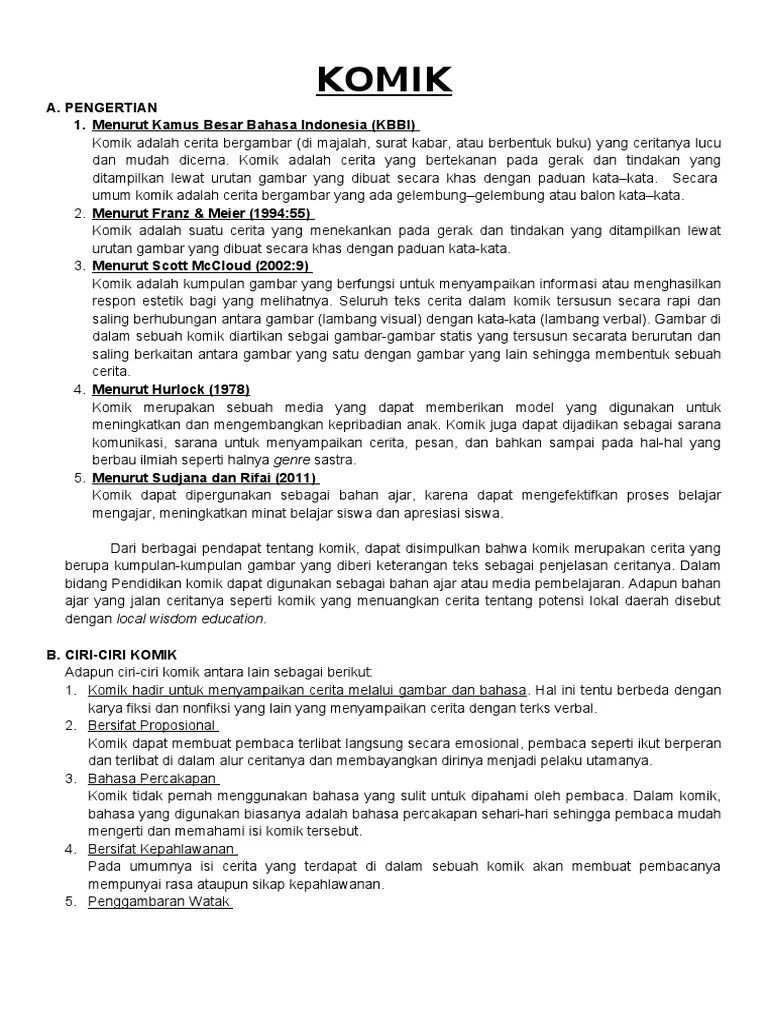 KOMIK Materi | PDF