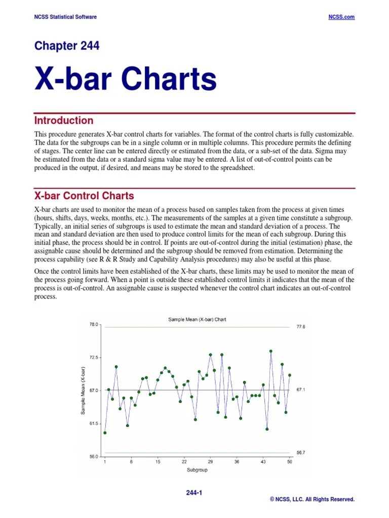 XBar Charts PDF PDF Moving Average Standard Deviation