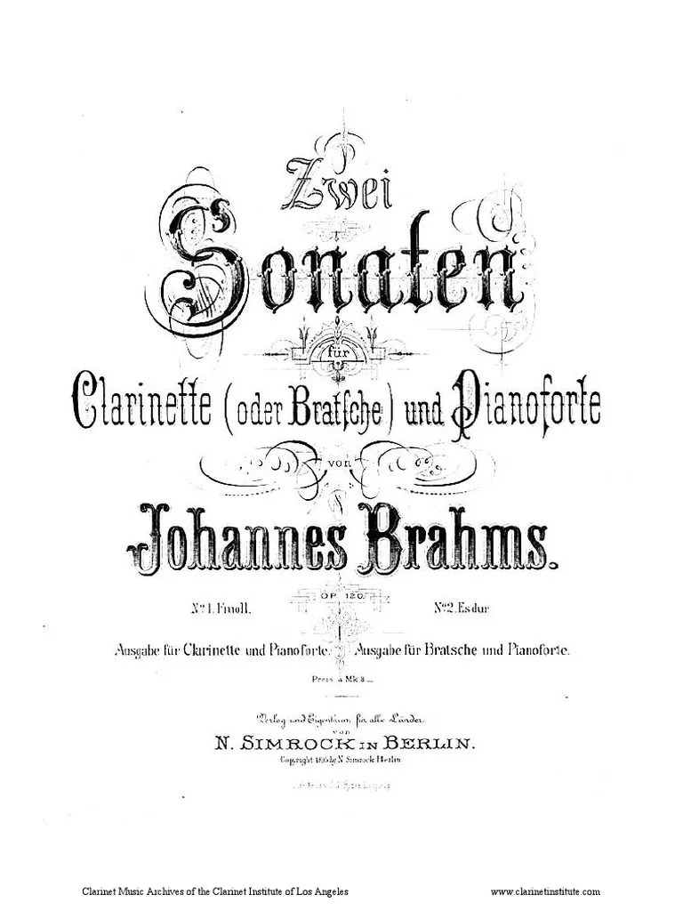 Institute) Brahms Sonata 1 PDF PDF Classical Music