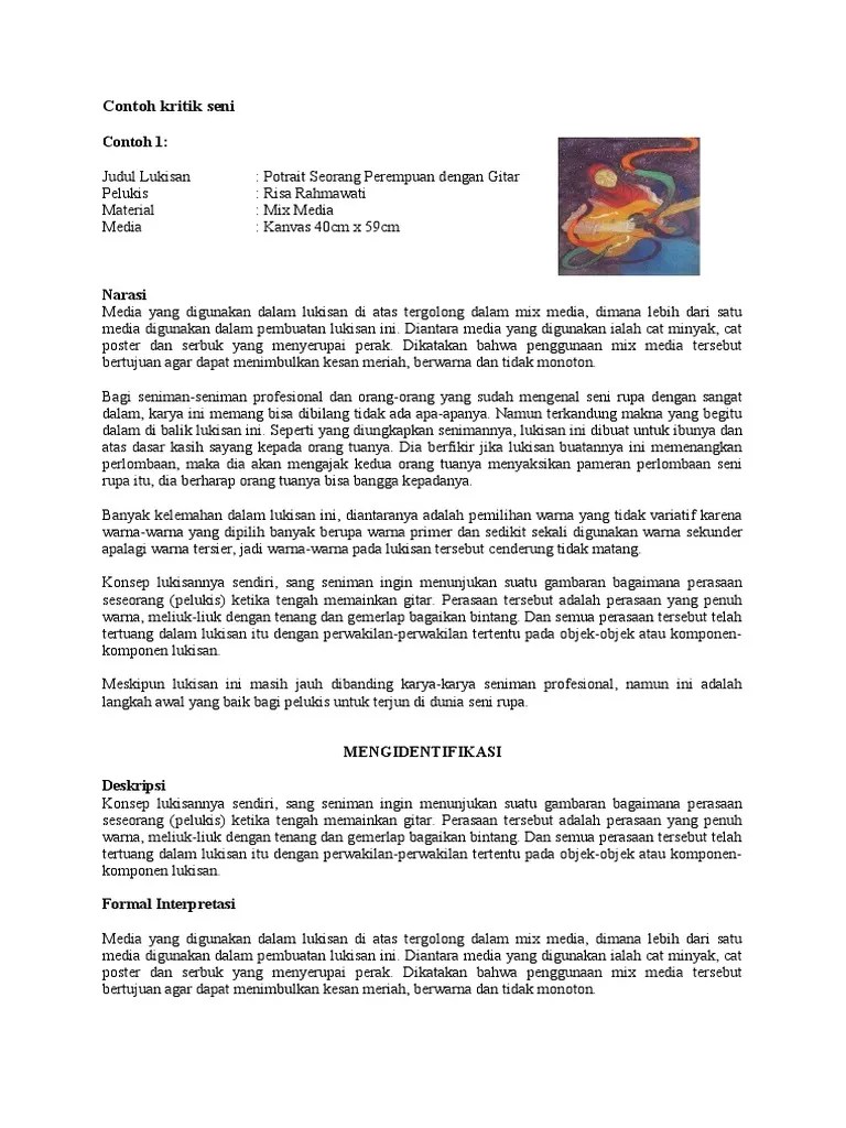 Contoh Kritik Seni | PDF