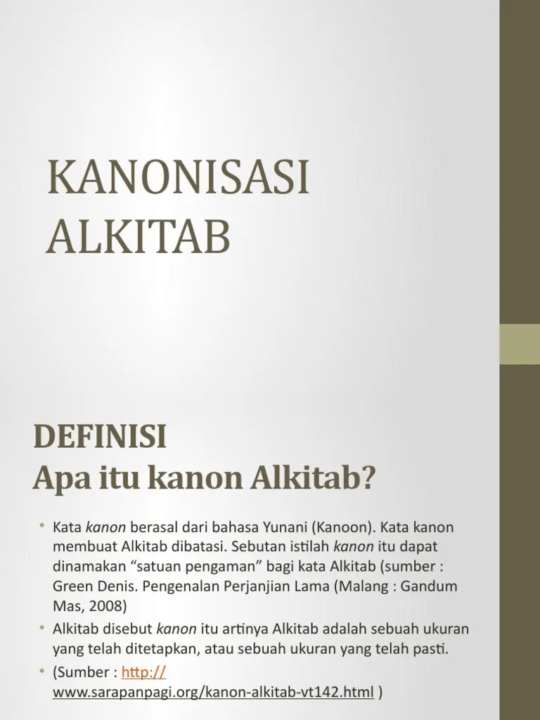 Kanonisasi Alkitab | PDF