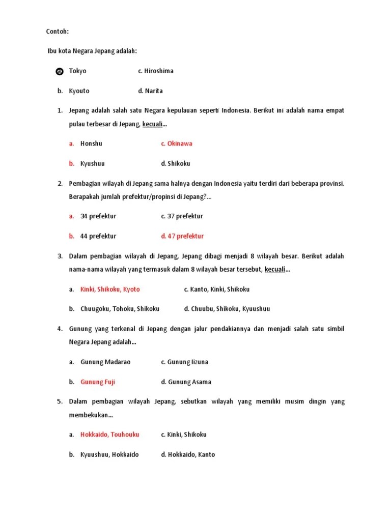 Pembagian Wilayah Indonesia Menurut Jepang