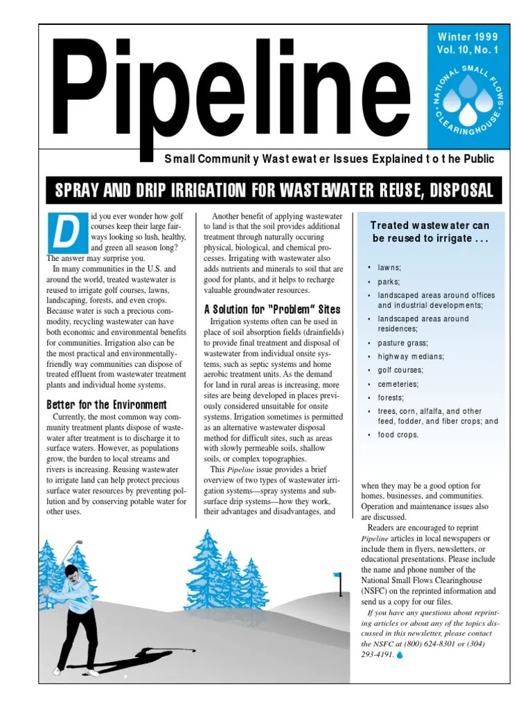 Spray and Drip Irrigation Wastewater PL WI99 Download Free PDF