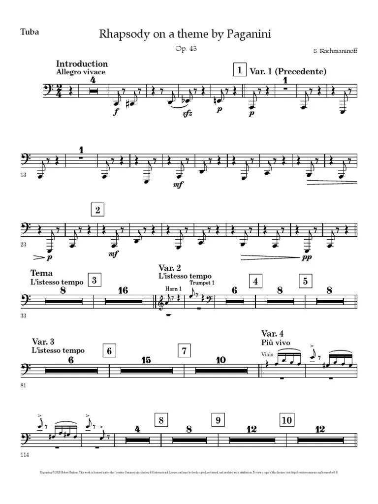 Rhapsody (Tuba) PDF Tempo Orchestras
