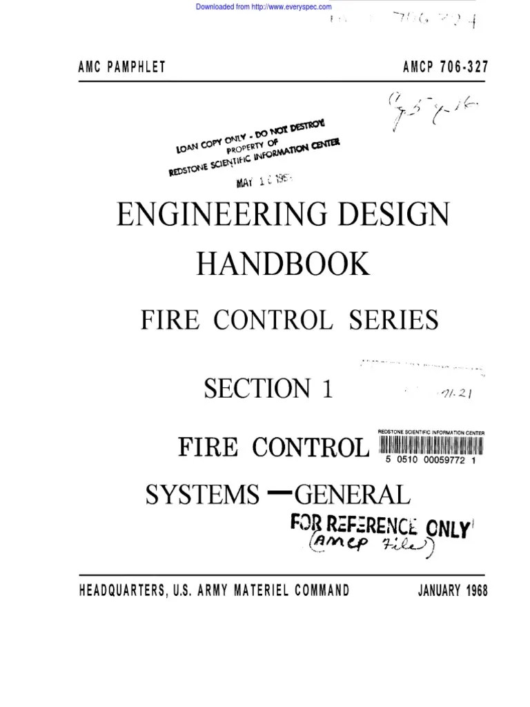 Amcp 706-327 | PDF | Fire Control System