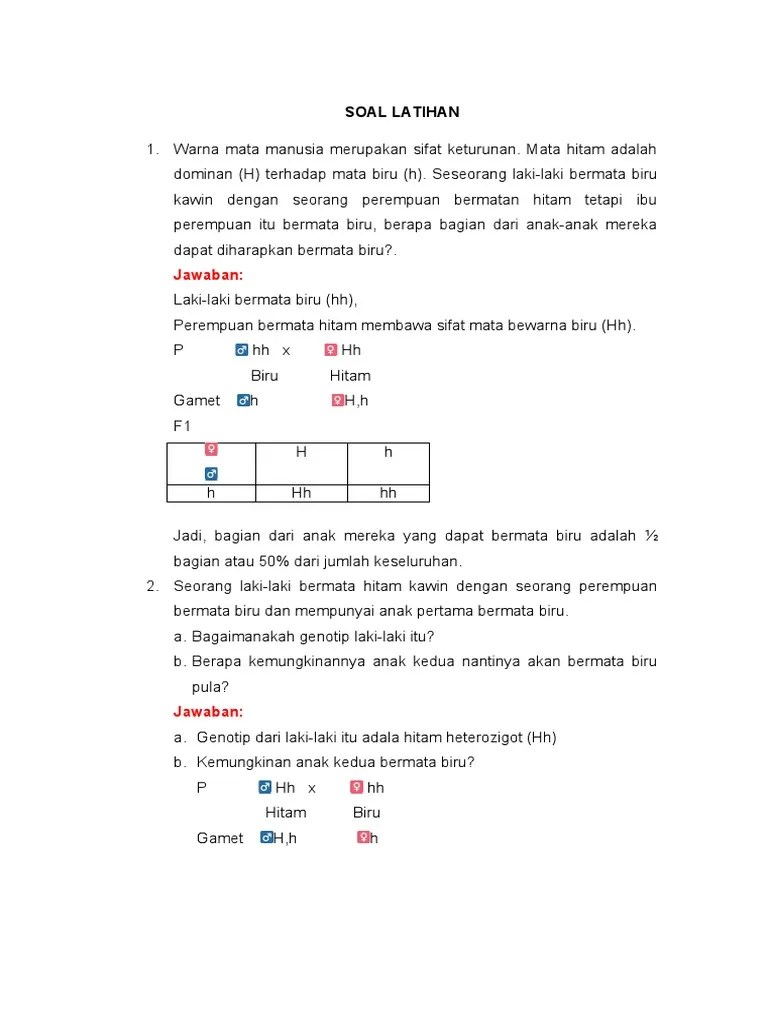 Soal Hereditas Mendel | PDF
