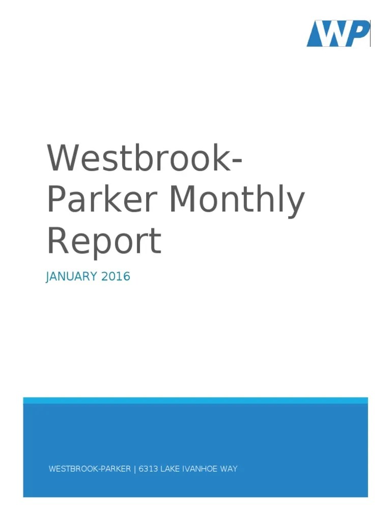 WestbrookParker Monthly JANUARY 2016 PDF Application Software Sales