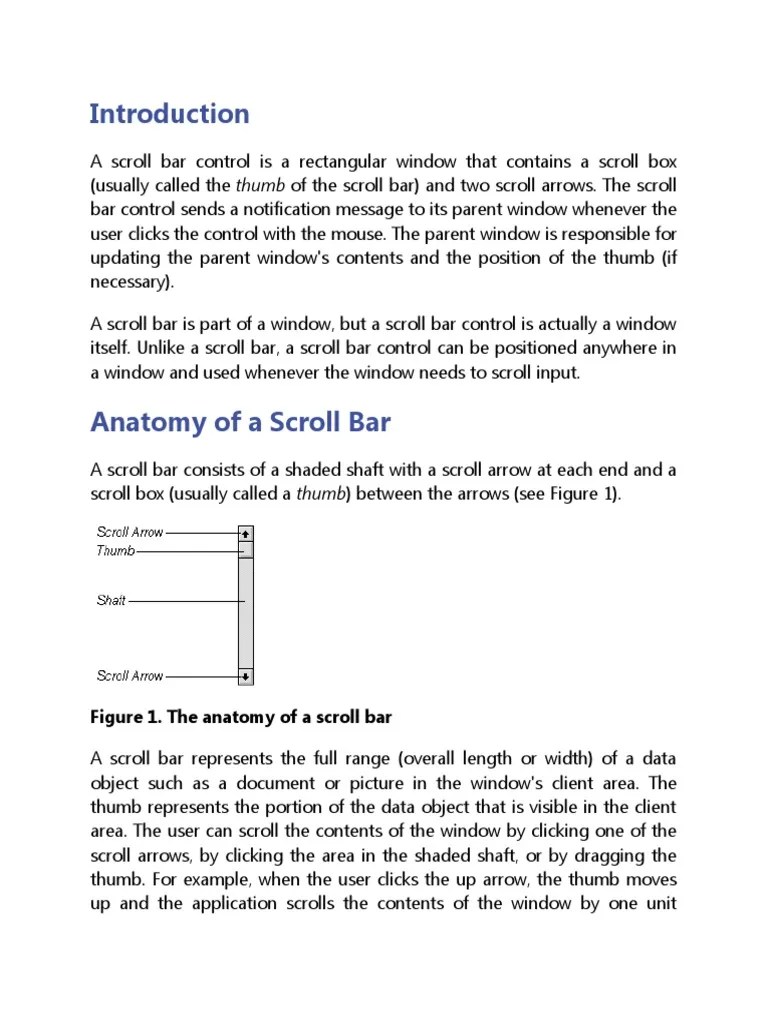 Figure 1. The Anatomy of A Scroll Bar PDF Computing Software