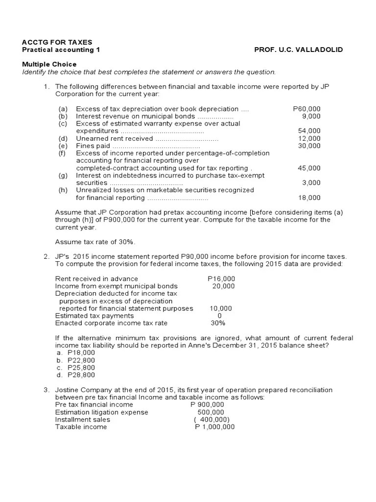 Identify The Choice That Best Completes The Statement or Answers The
