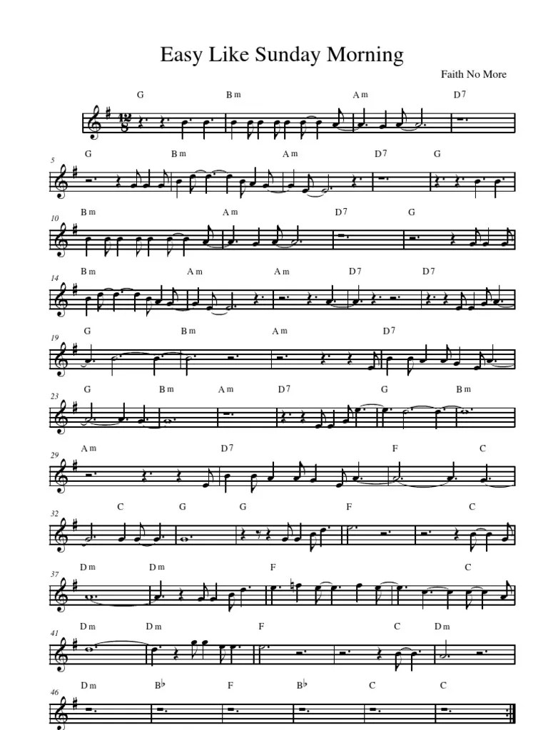 Easy Like Sunday Morning