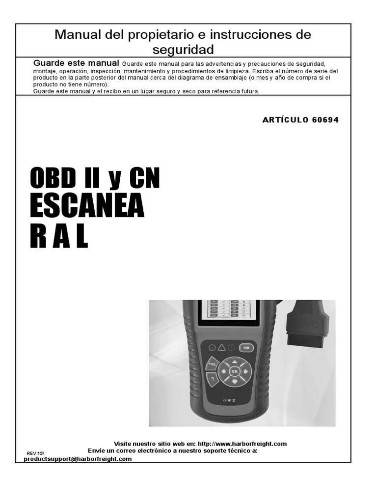 Traducido Cen-Tech 60694 Manual en Ingles-Convertido - En.es | PDF
