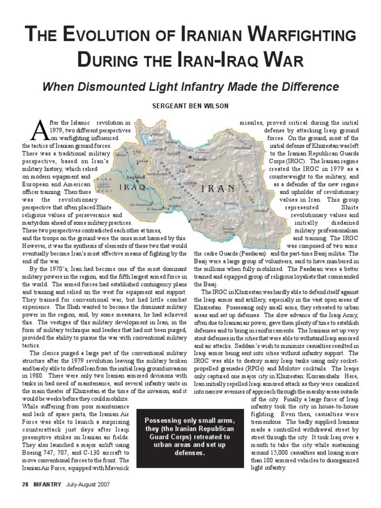Evolution of Iranian Warfare Tactics | PDF | Iraq | Tanks