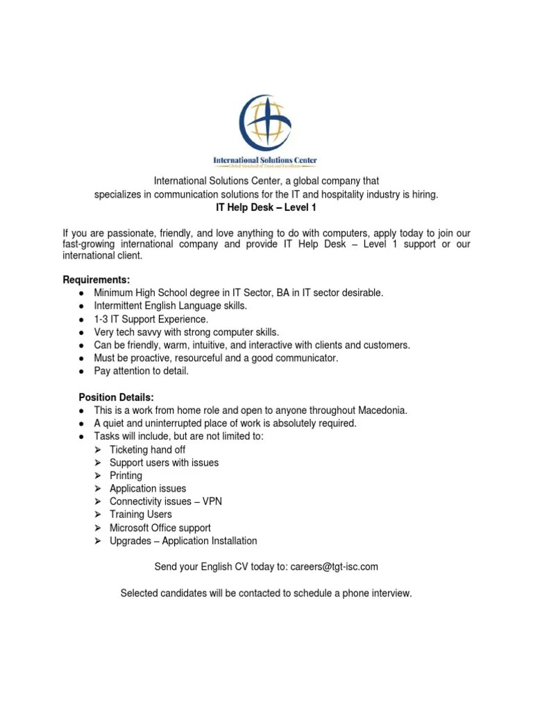 IT Help Desk Level 1 PDF