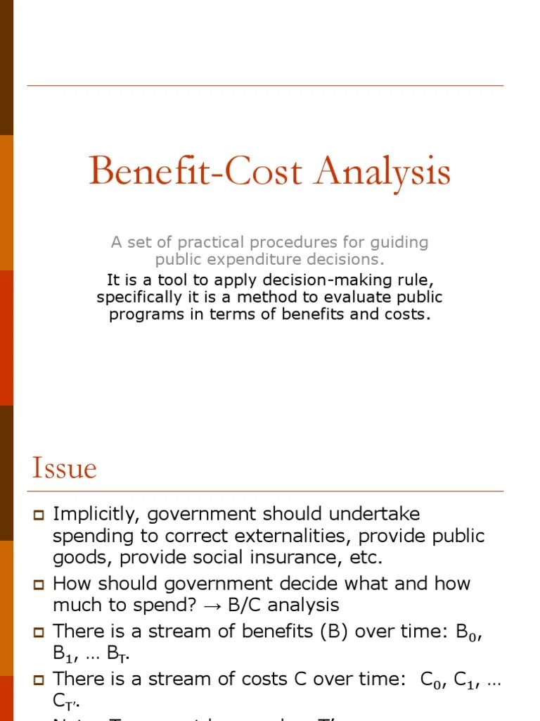 Costs and Benefits Analysis PDF PDF CostBenefit Analysis Net